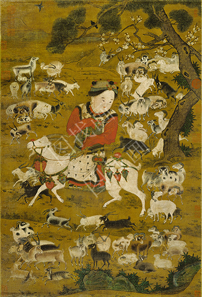 宋 佚名 开泰图 绢 77x113cm