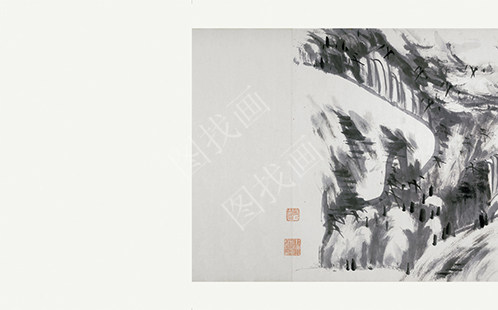 天津-朱耷-河上花图卷-1134x44_01