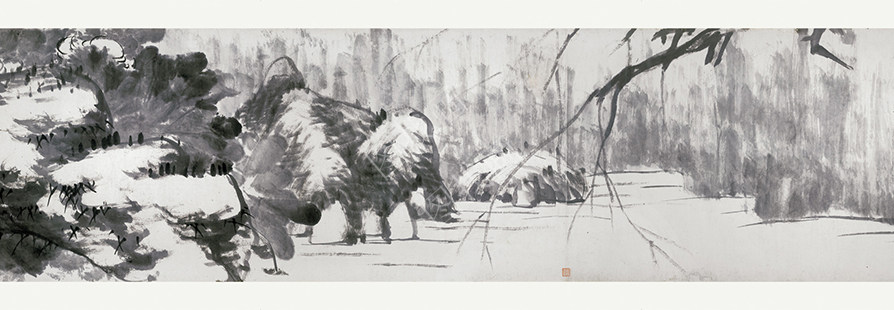 天津-朱耷-河上花图卷-1134x44_06