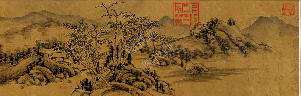 天津-清-疏林远山图（心契书禅）172