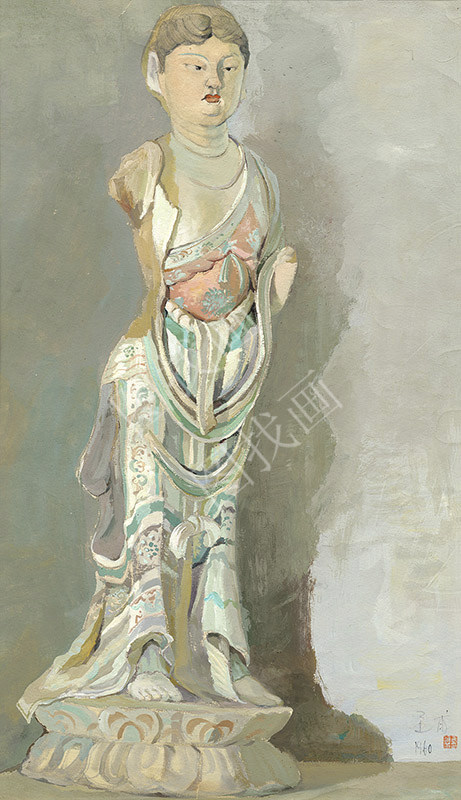 近现代-袁运甫-唐代彩塑-40x70cm