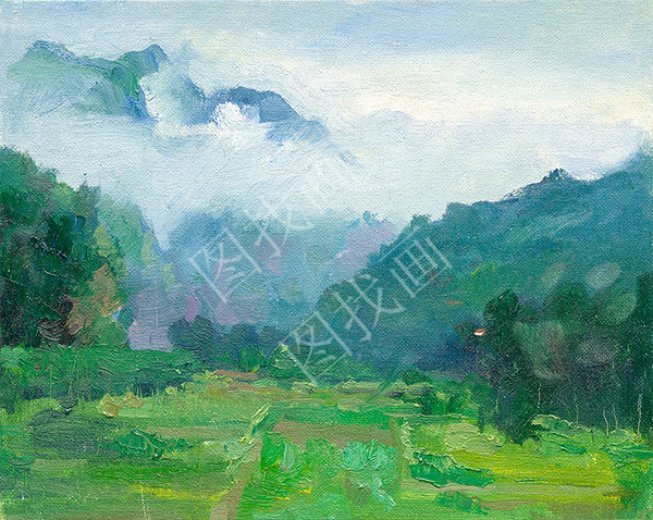 （55）马捷-风景油画30x24cm