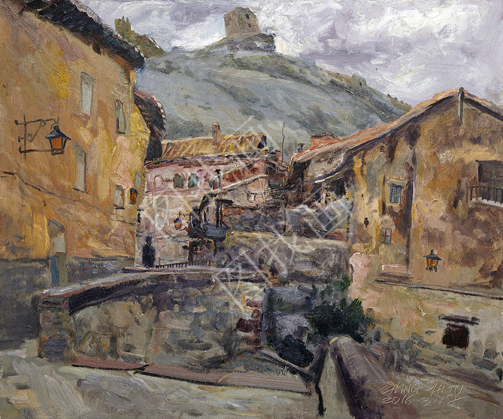 (13)张师图 风景油画 68x56cm