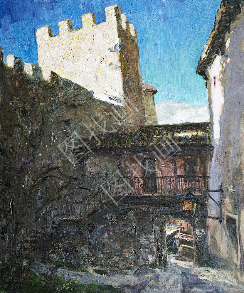 (19)张师图 风景油画 春花乍开 60x50cm