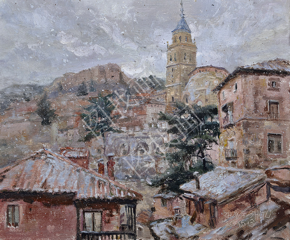 (8)张师图 风景油画 68x56cm
