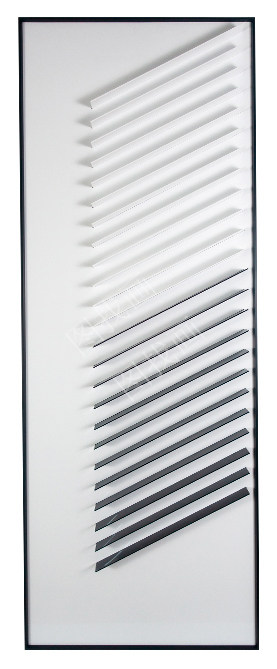 现代简约玄关装饰画入户挂画竖版抽象亚克力客厅极简黑白立体装置